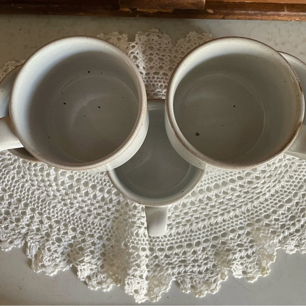 5 MCM Dansk Nielstone Speckled Stoneware Flat Mugs Cups Niels Refs-gaard Design - Picture 5 of 15